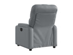 74 x 86 x 93 cm Recliner Faux Leather Leather Gray