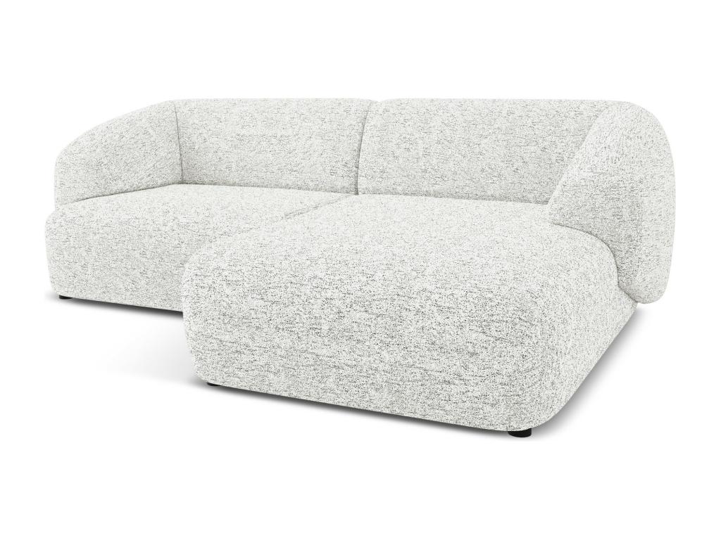 98 x 230 x 81 cm Sectional Sofa Wood White