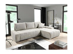 265 x 185 x 85 cm Sectional Sofa Velvet Metal Beige
