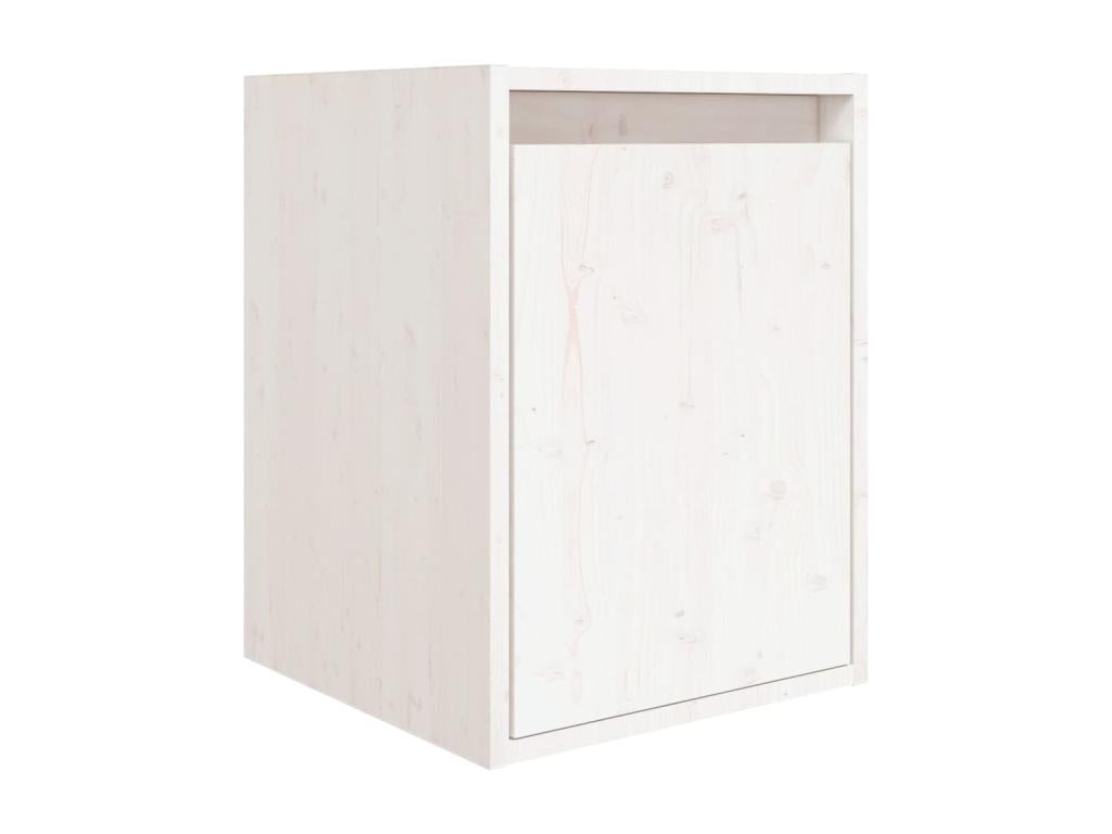 80 x 30 x 35 cm TV Stand Solid Wood White