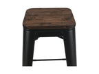 43 x 43 x 76 cm Stool Wood Metal Black