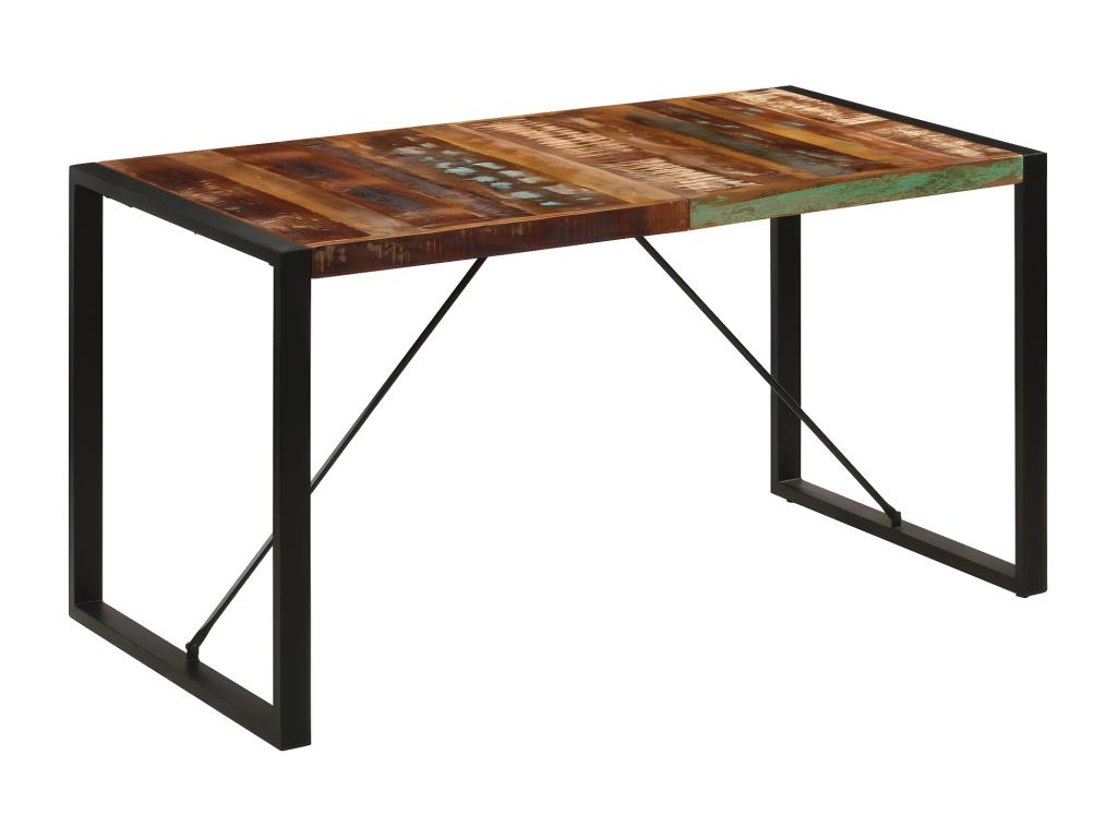 140 x 70 x 75 cm Dining Table Wood Multicolor