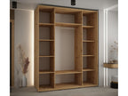 200 x 60 x 235 cm Wardrobe 3-door Wood Light Natural