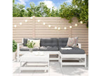 62 x 62 x 69 cm Patio Furniture Set 5-piece Solid Wood Resin White