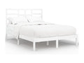 120 x 190 cm Bed Frame Solid Wood White
