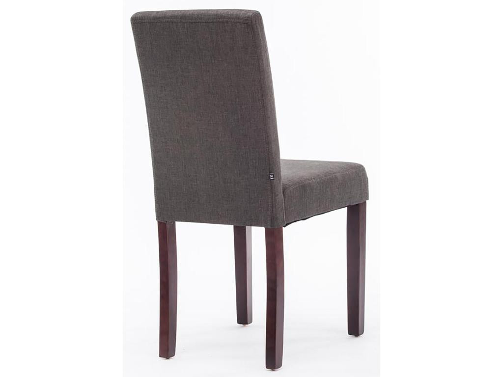 41 x 47 x 91 cm Chair Set of 2 Wood Fabric Charcoal Gray