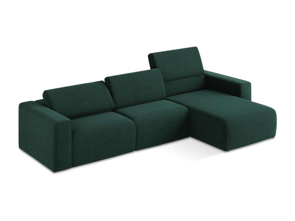 167 x 314 x 80 cm Sectional Sofa Wood Green