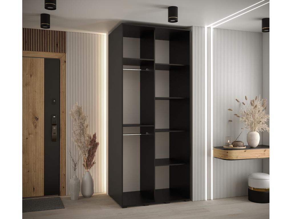 100 x 60 x 235 cm Wardrobe 2-door Wood White