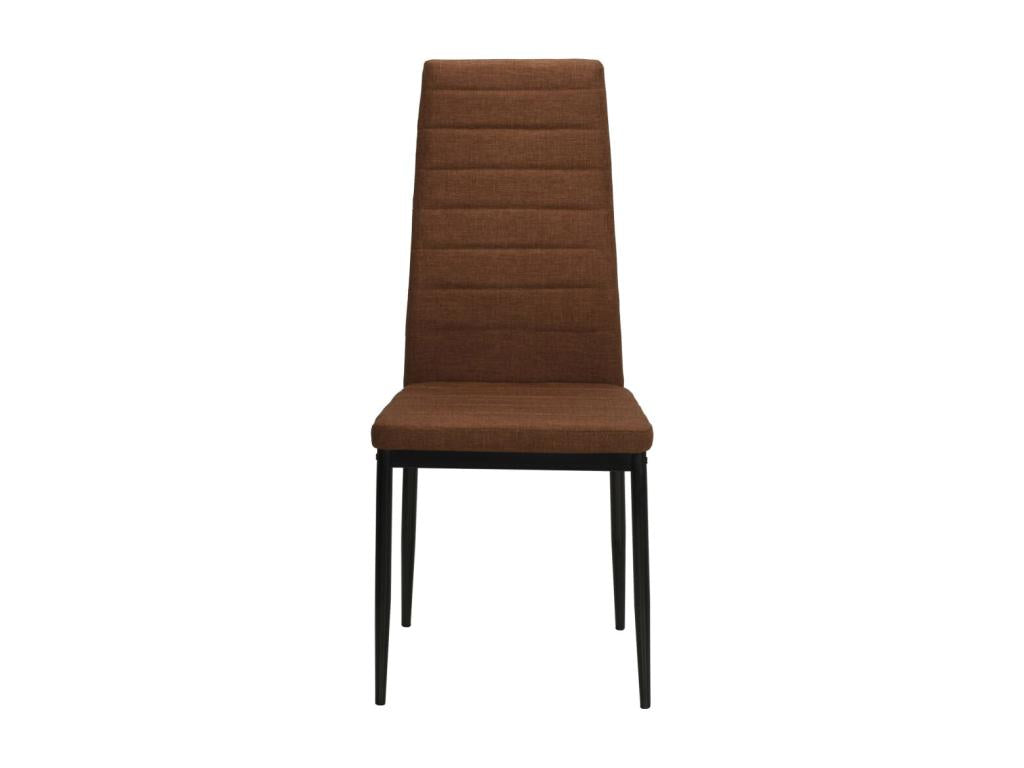 43 x 44 x 96 cm Chair Set of 2 Fabric Metal Brown