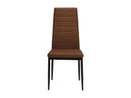 43 x 44 x 96 cm Chair Set of 2 Fabric Metal Brown