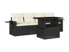 62 x 62 x 69 cm Patio Furniture Set 5-piece Resin Wicker Resin Black