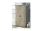 80 x 52 x 184 cm Wardrobe 2-door Wood Brown