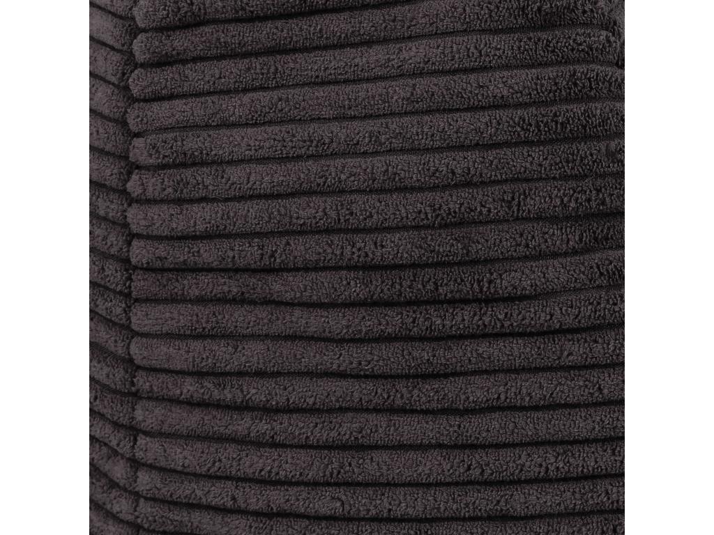 90 x 84 x 73 cm Ottoman Velvet Fabric Charcoal Gray