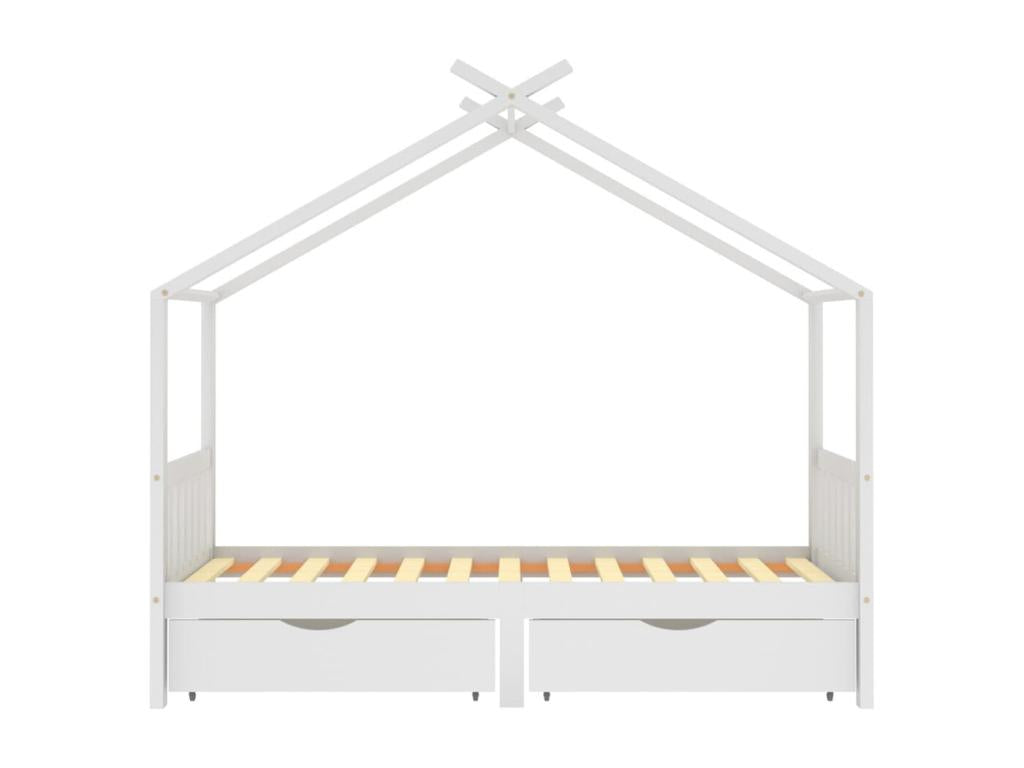 90 x 200 cm Bed Frame Wood White