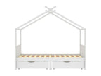 90 x 200 cm Bed Frame Wood White