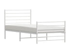 100 x 200 cm Bed Frame Metal Steel White