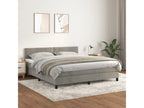 180 x 200 cm Box Spring Bed Velvet Gray