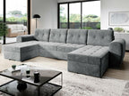 326 x 157 x 97 cm Sectional Sofa Metal Gray