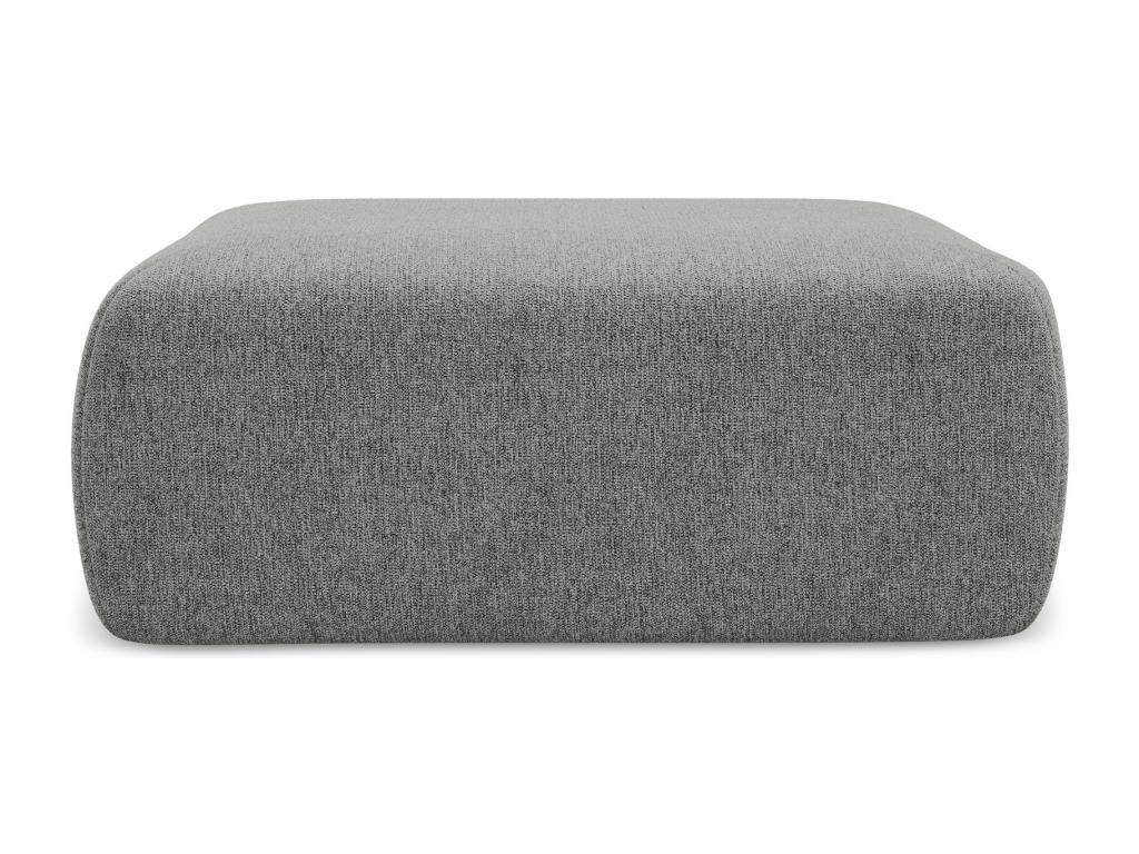 62 x 102 x 40 cm Ottoman Wood Fabric Light Gray