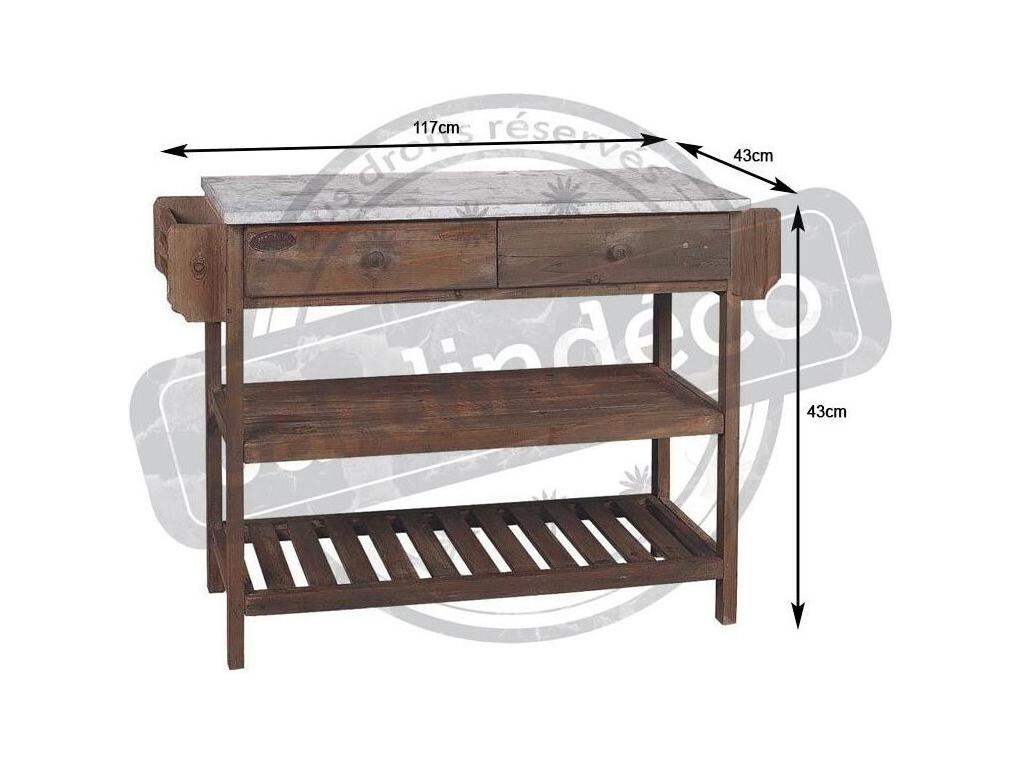 117 x 43 x 87 cm Console Table Wood Brown