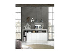 184 x 42 cm Sideboard 4-door Concrete Finish White