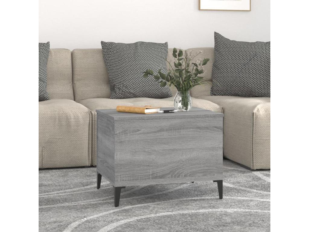 60 x 44 cm Coffee Table Wood Gray