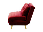 142 x 90 x 78 cm Sleeper Sofa Red